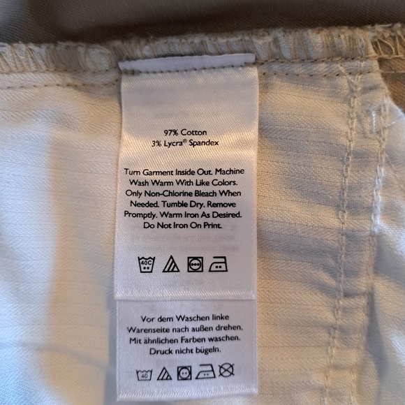 Eddie Bauer women's size 18 khaki, curvy, strsight, stretch pants, New - Picture 5 of 7